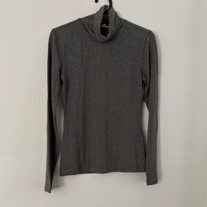 Gray Turtleneck Women’s Top